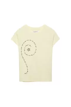 T-shirt jaune clous