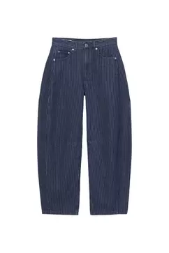 Jeans ballon à rayures