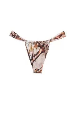 Bas de bikini froncé papillon