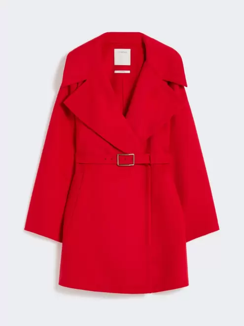 Short wool coat - RED