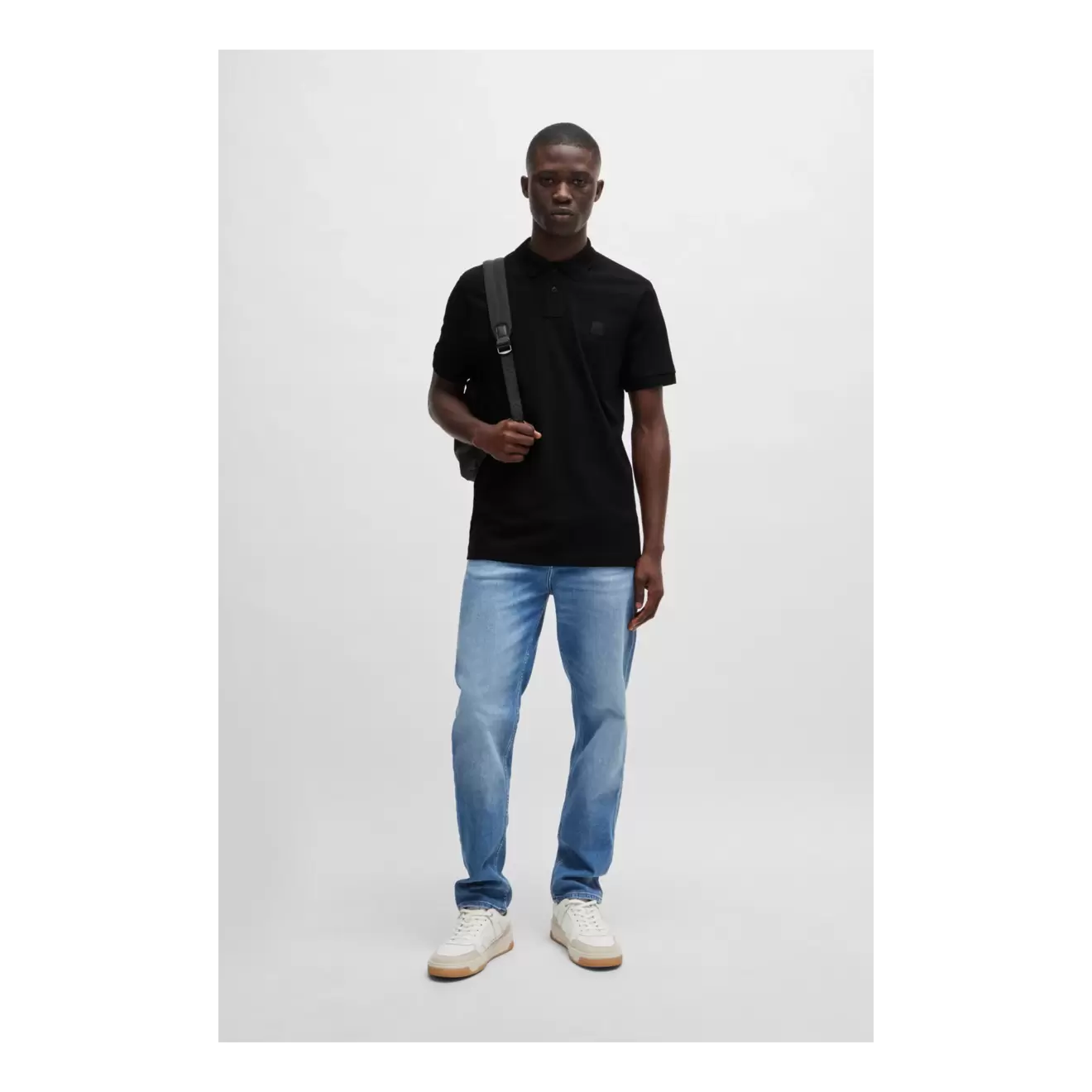 Polo Boss Passenger pour homme en coton stretch