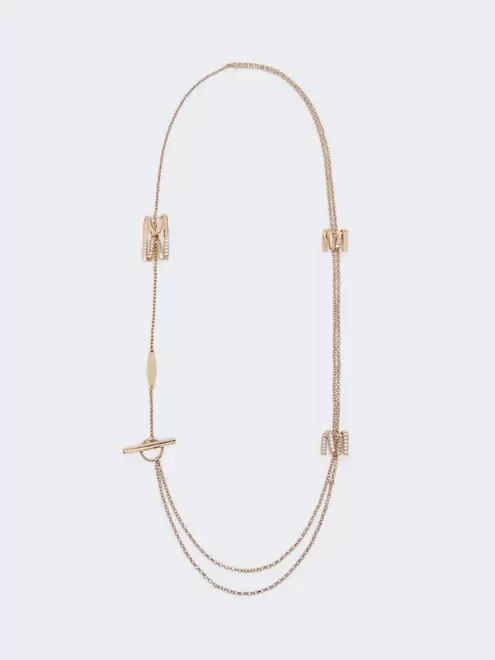 Long necklace with Monogram details - IVORY