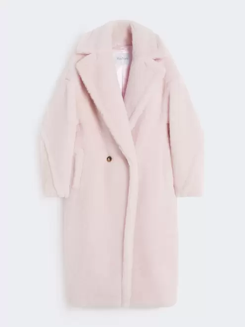 Alpaca and wool Teddy Bear Icon Coat - PINK