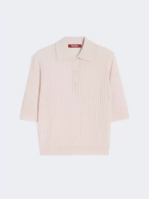 Silk and wool yarn jumper - PINK