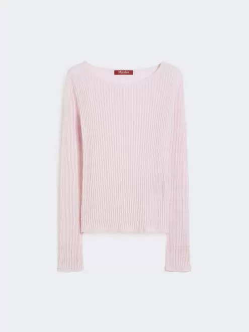 Slim-fit wool and silk sweater - PINK