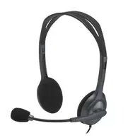 Logitech H111 Casque Filaire, Ecouteurs Stéréo avec Micro Anti-Parasite, Jack Audio 3,5mm, PC/Mac/Portable/Smartphone/Tablette - Noir