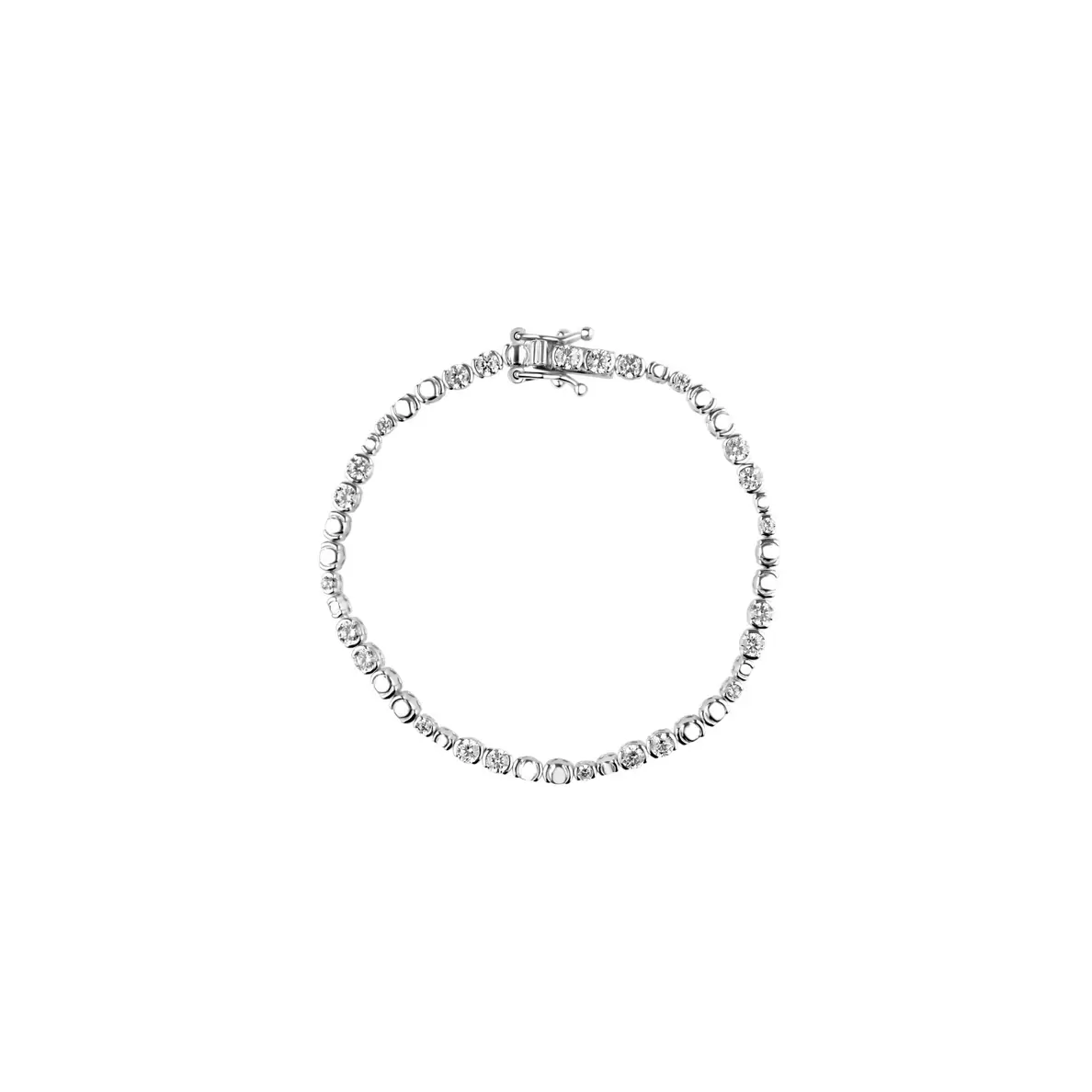 Gourmette rivière Excellence Argent 925 Rh