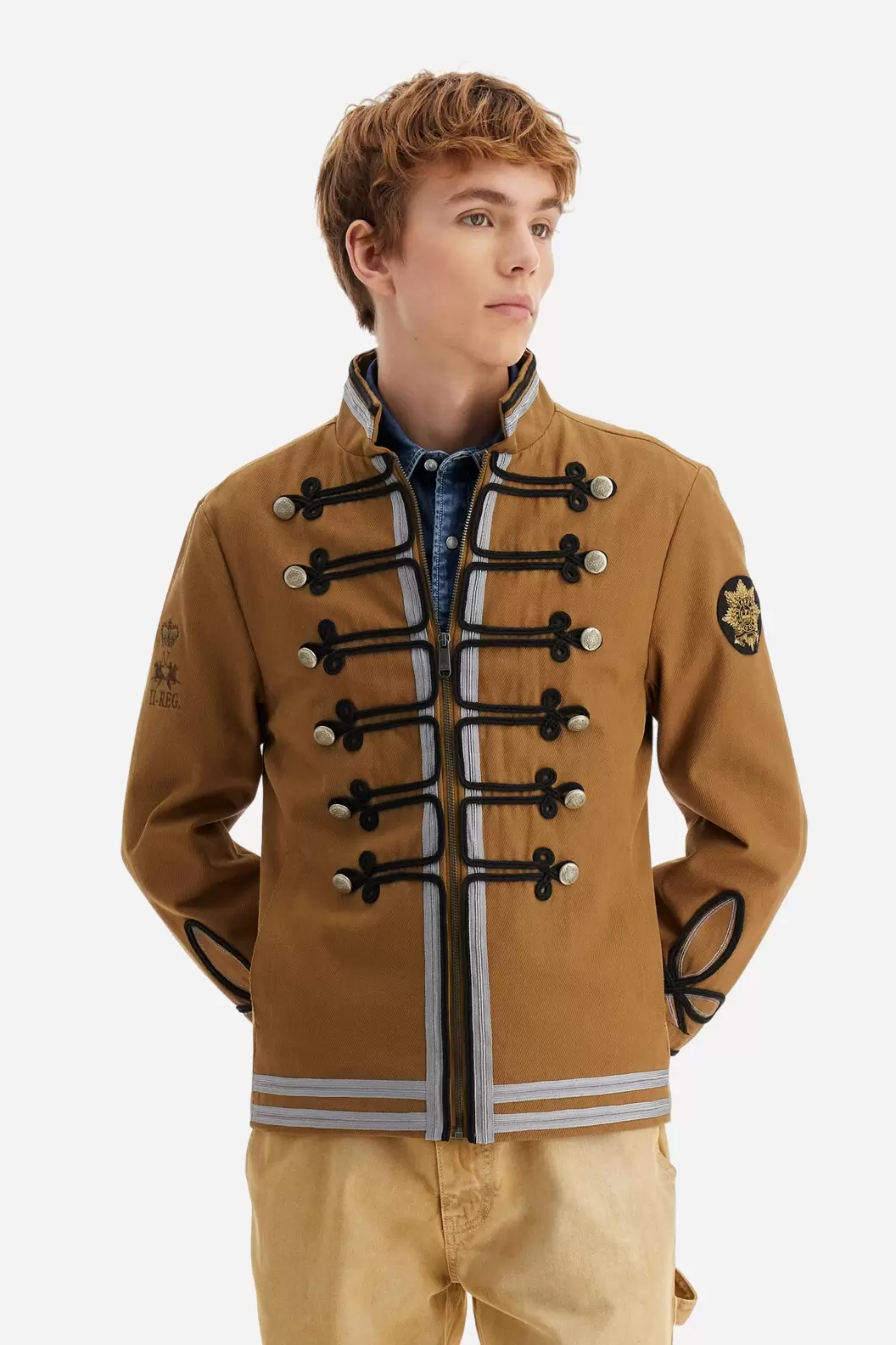 Men's full-zip cotton jacket from the Guards line - Briar