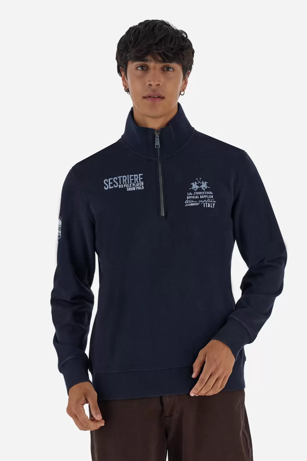 Men’s half‑zip mock‑neck sweatshirt - Boris