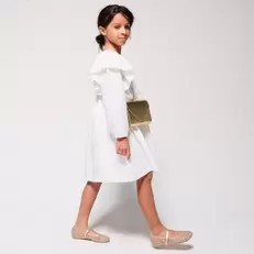 Robe à volants blanc fille