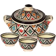 Ensemble soupière et bols Poterie