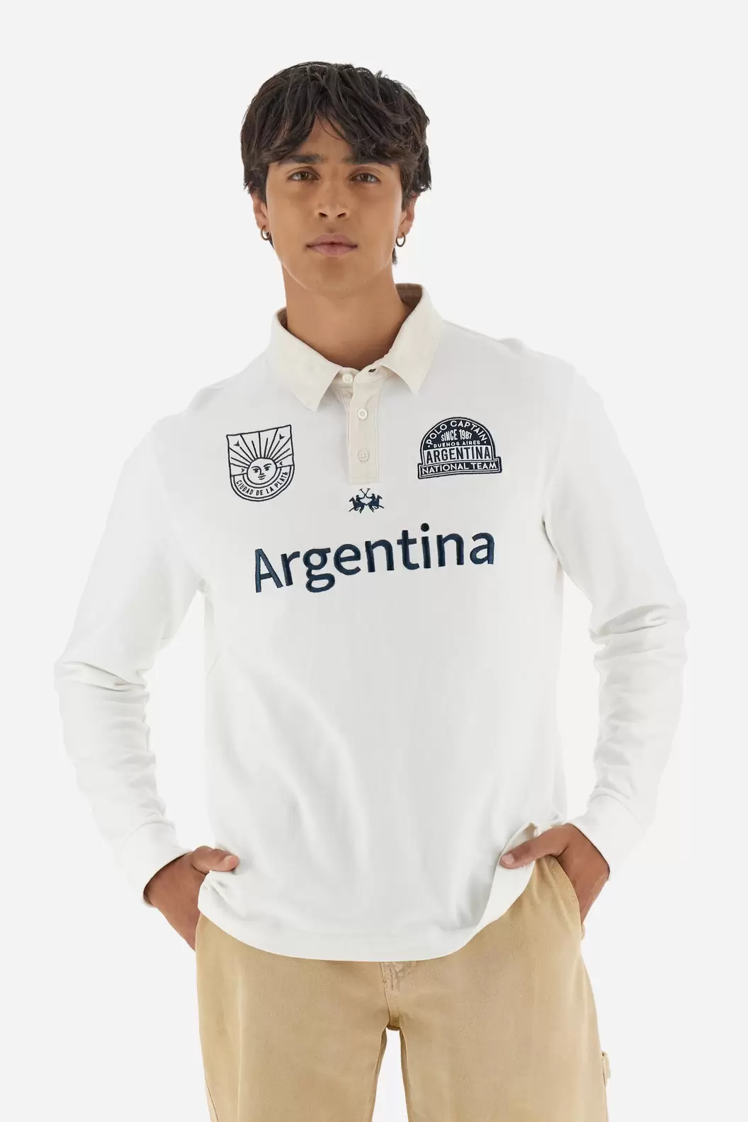 Men’s polo soft-touch jersey Team - Bernard