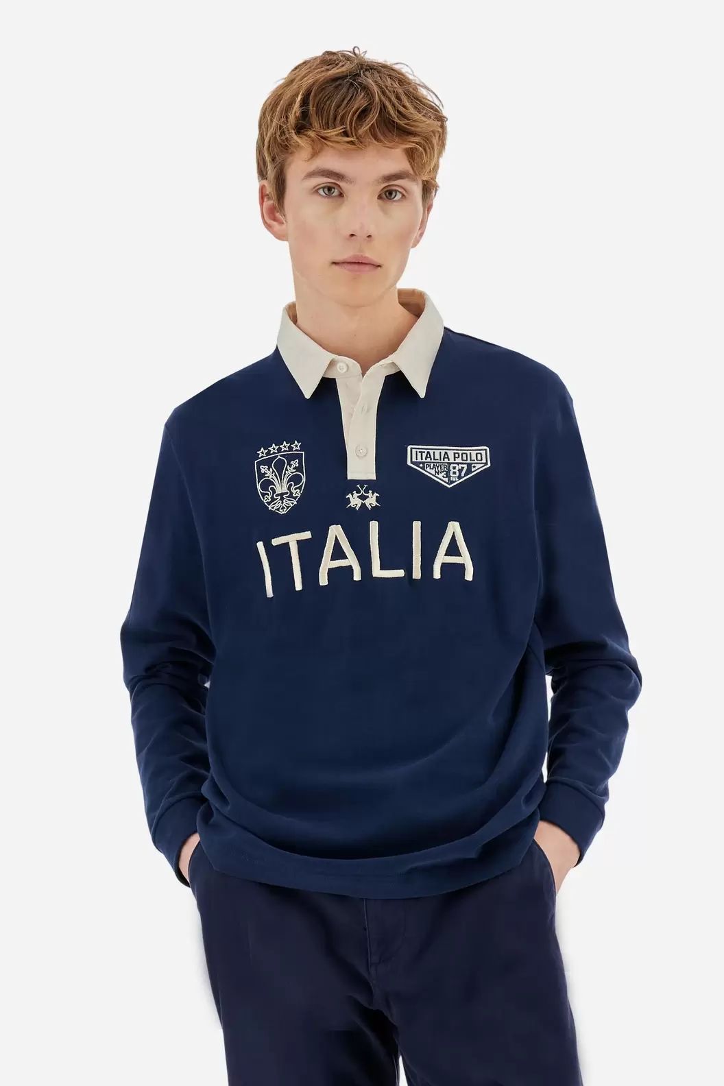 Men’s polo soft-touch jersey Team - Bernard