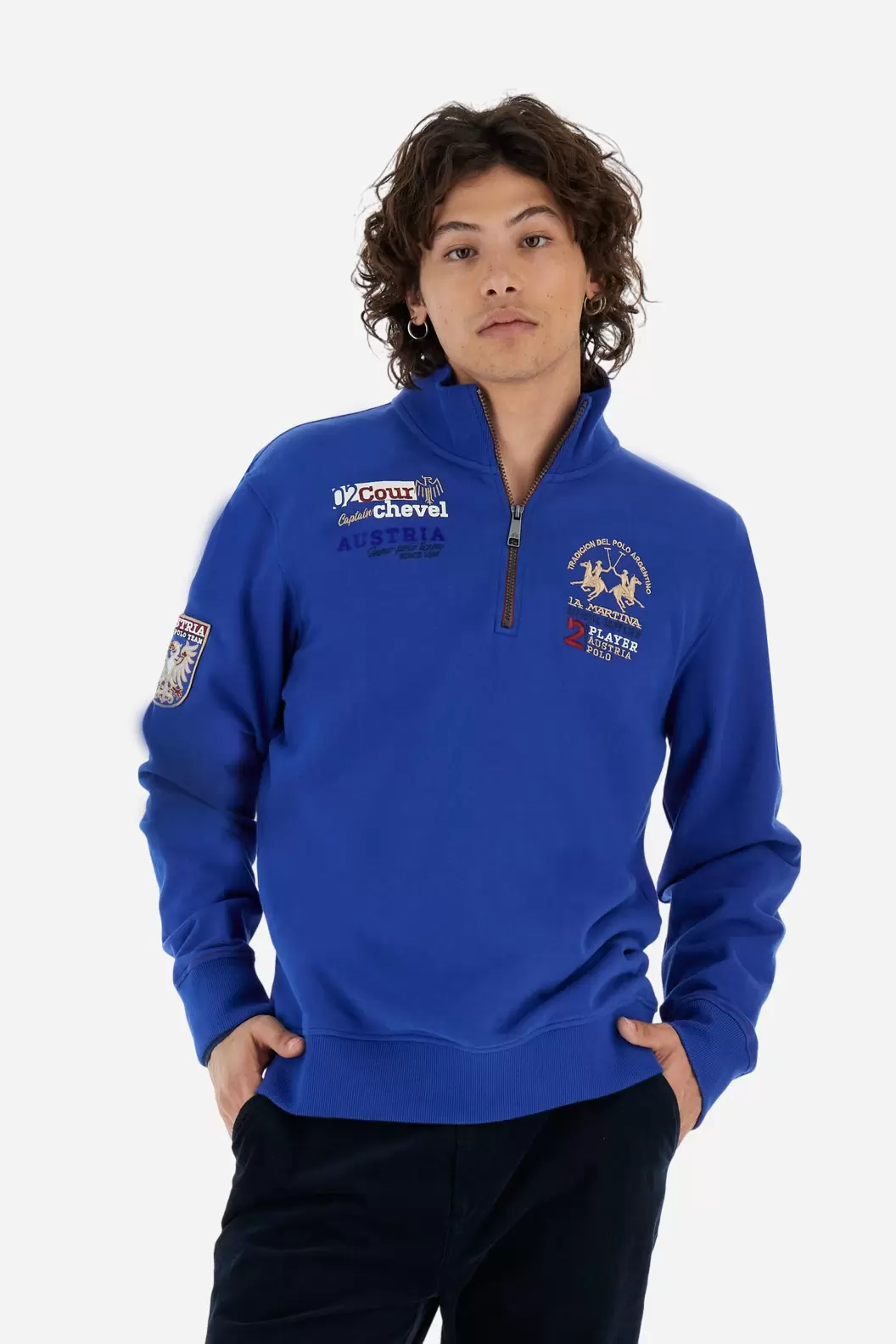 Men’s half‑zip mock‑neck sweatshirt - Boris