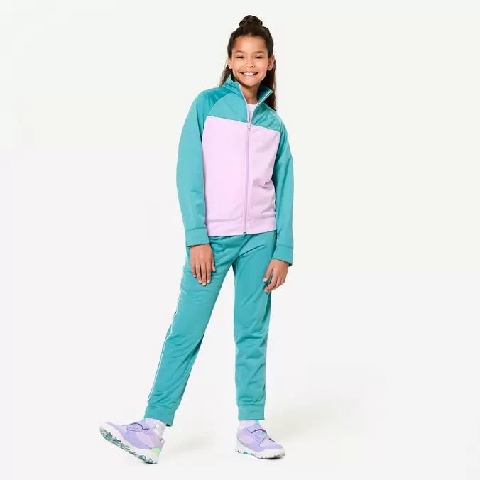 Survêtement respirant fille, bleu et rose