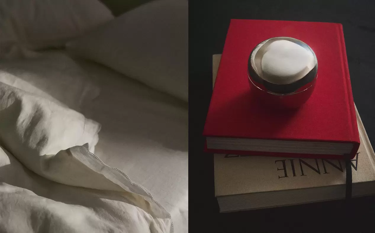 LINGE DE LIT LIN DÉLAVÉ ET LIVRE ANNIE LEIBOVITZ