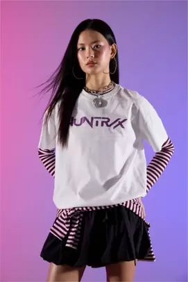 T-shirt oversize imprimé Kpop