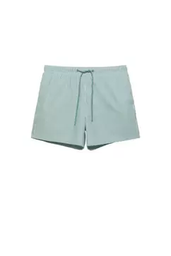 Short de bain à rayures seersucker