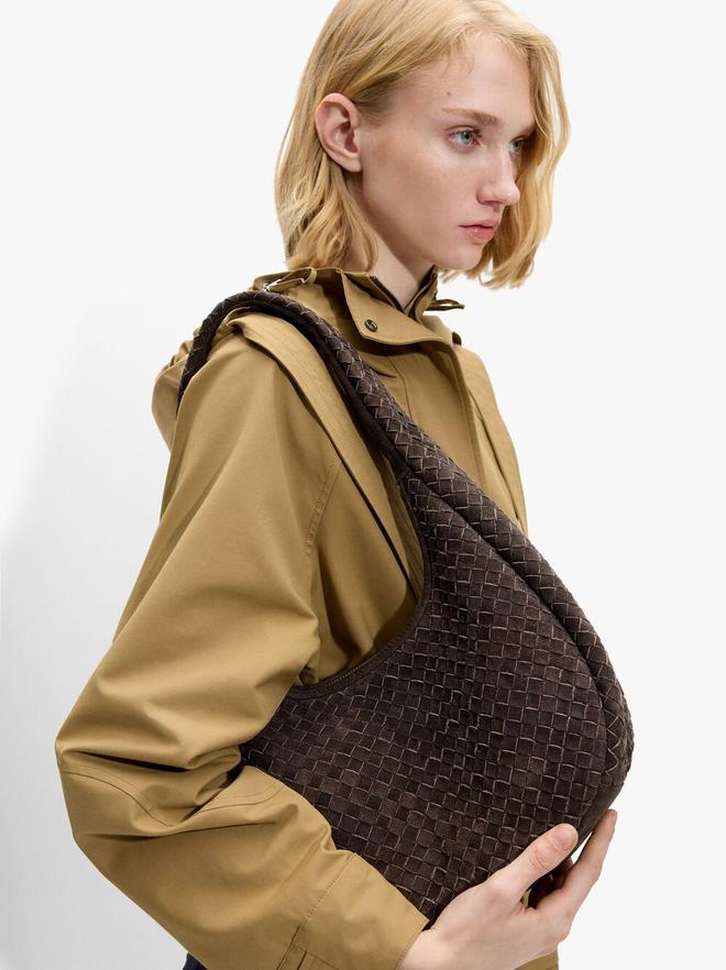 Sac à épaule avec cuir tressé