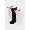 Defacto Lot de 3 Chaussettes invisibles en coton pour femme
