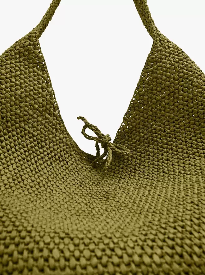 Sac à épaule avec effet paille