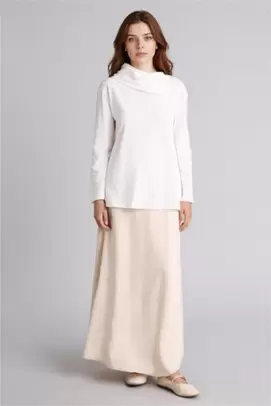 Jupe longue en lin mélangé Coupe A