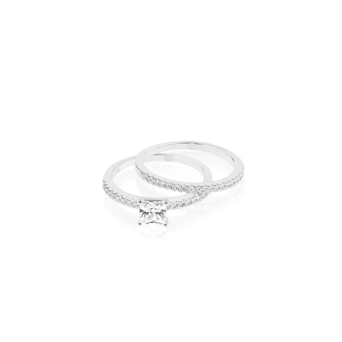 Solitaire & alliance Excellence Argent 925 Rh