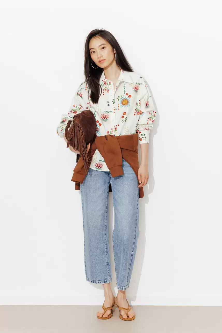 Chemise imprimée en coton