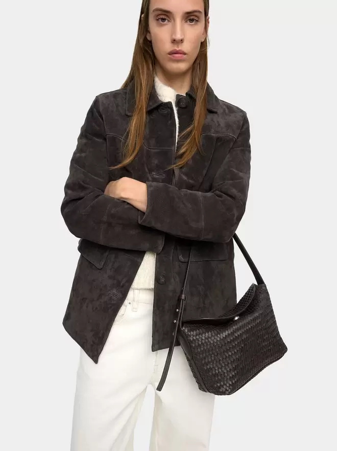 Sac à épaule avec cuir tressé