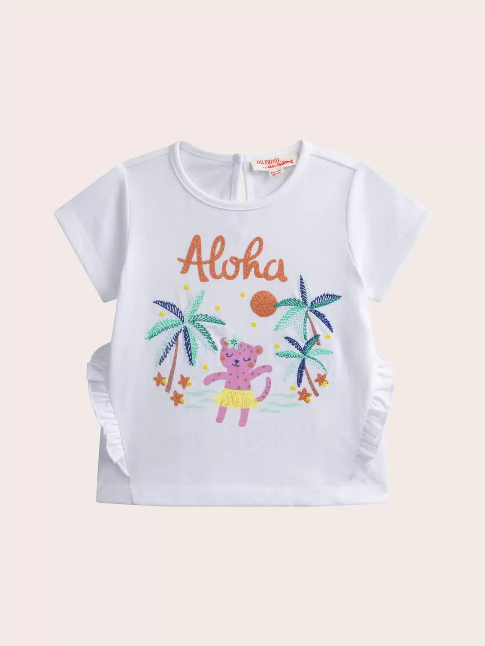 T-shirt île pour bébé fille