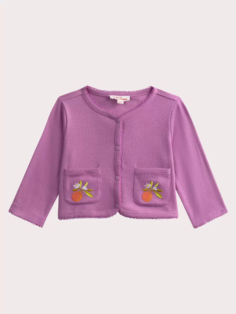 Cardigan agrumes pour bébé fille