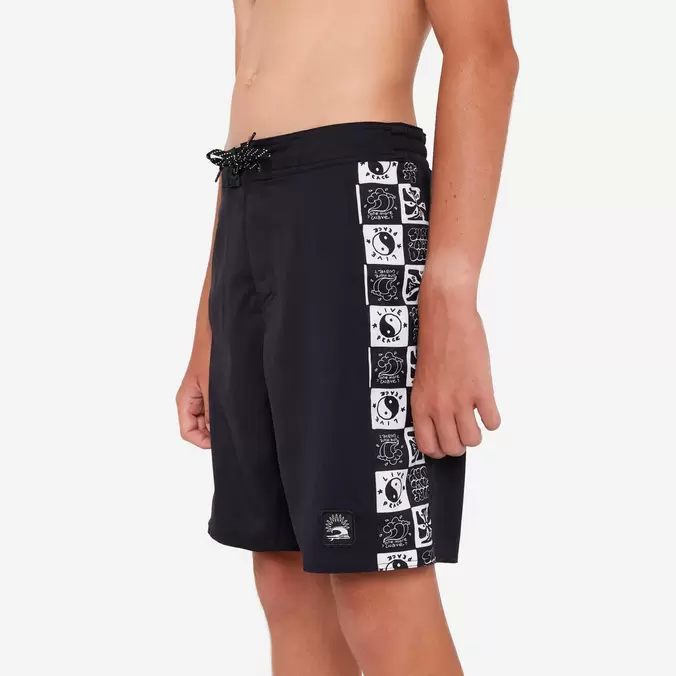 Boardshort surf Garçon - 900 Band noir