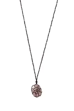 Pendentif macramé pierre