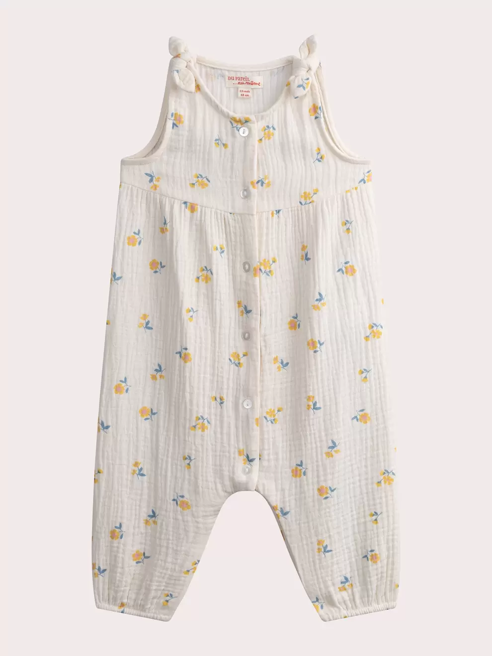 Salopette à fleurs pour bébé fille