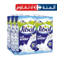 Pack de 6 lait enter UHT JIBAL