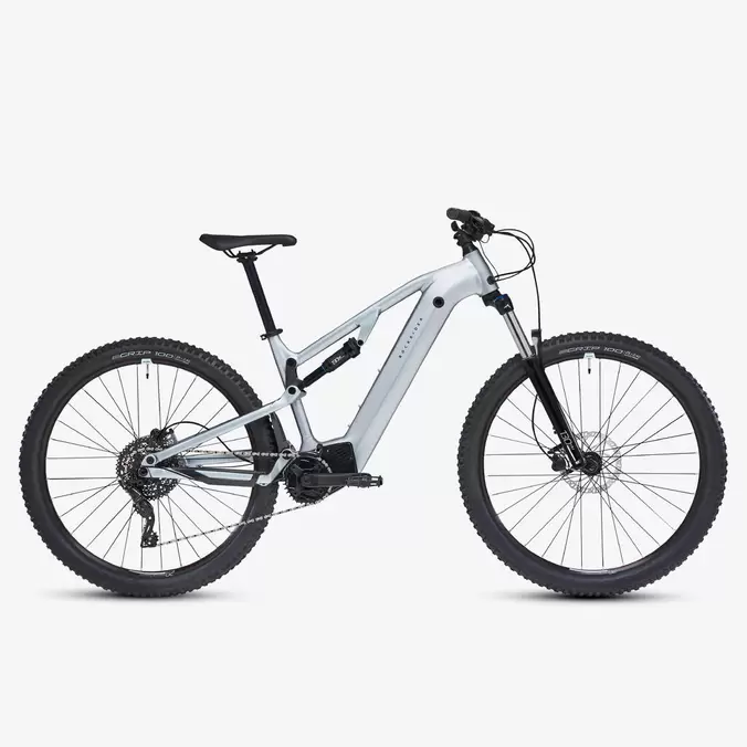 Vélo VTT électrique tout suspendu 29" - E-EXPL 500 S Gris métal