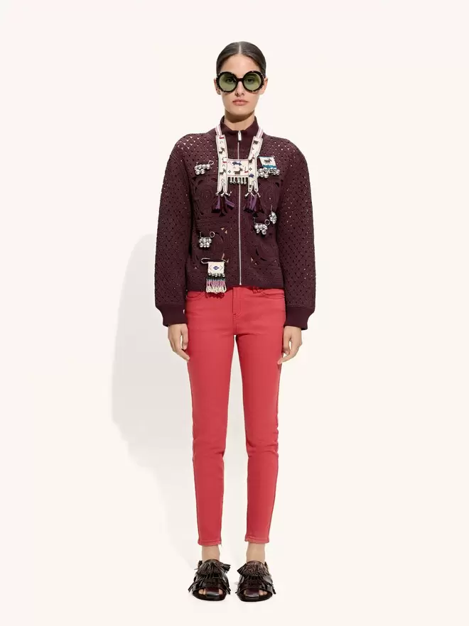 Cardigan en maille avec fermeture éclair