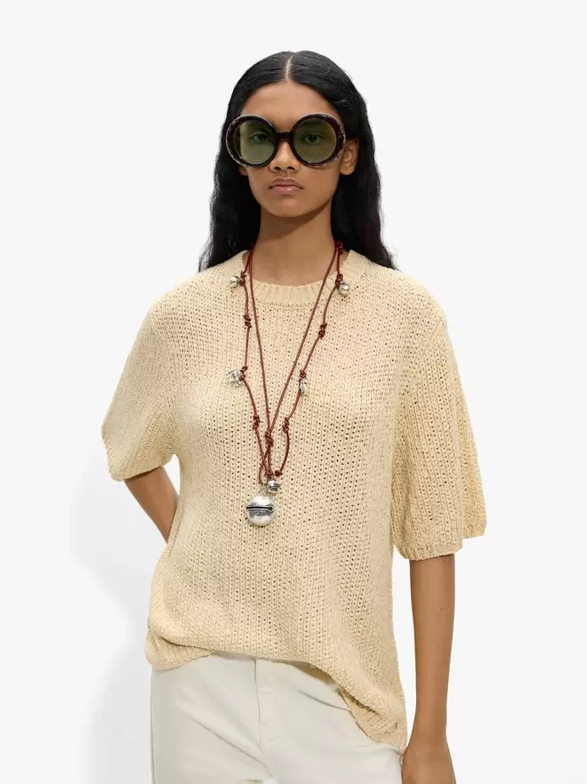 Pull en maille côtelée