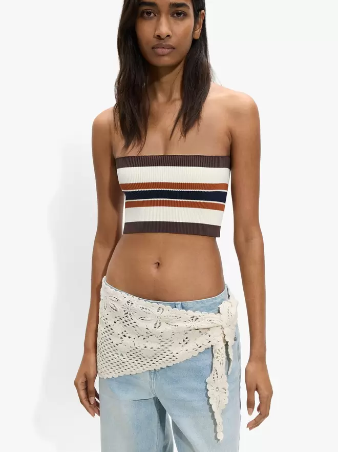 Foulard multifonction en crochet 100 % coton