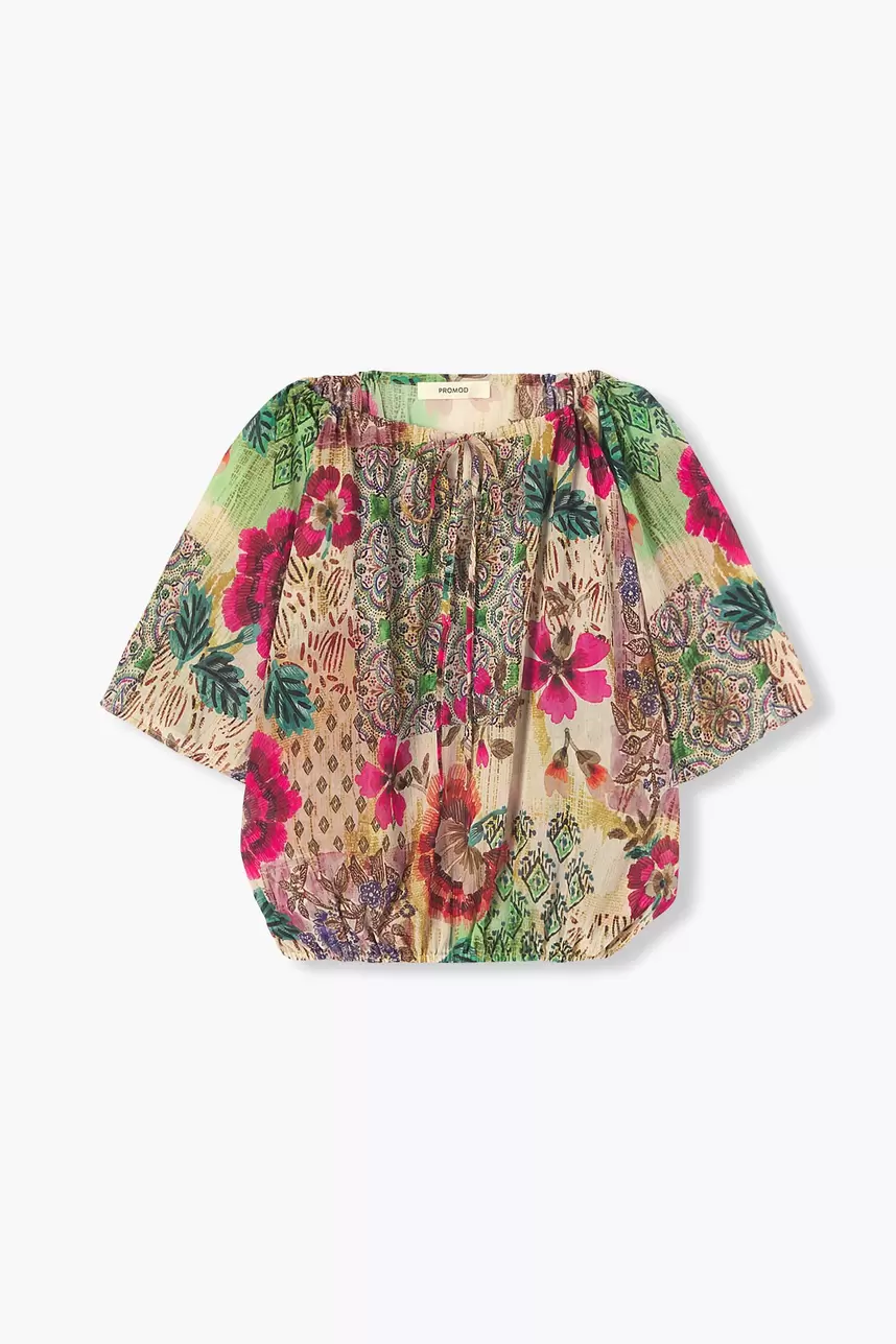 Blouse en mousseline imprimée