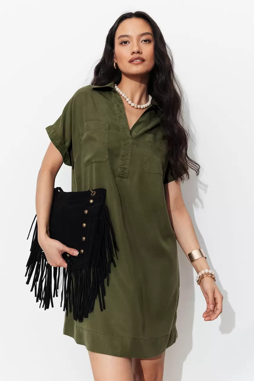 Robe-tunique en lyocell