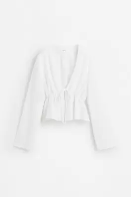 Rustic tie-front shirt