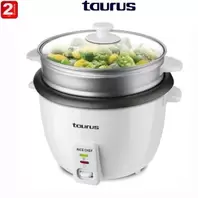 Taurus Cuiseur à vapeur RICE CHEF anti-adhérent, Fonction cuisson et maintien au chaud, Accessoires cuisson à la vapeur-2ans de garantie