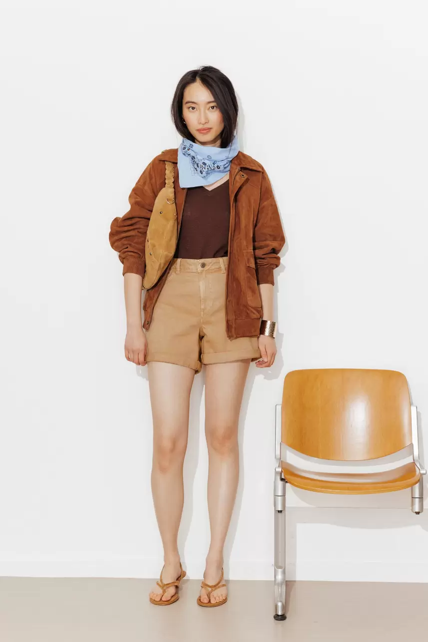 Short en toile Femme