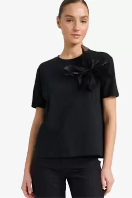 Regular Fit Crew Neck 3D Cotton T-Shirt