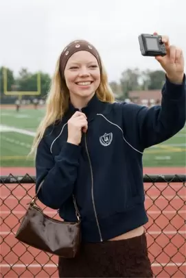 Sweat-shirt zippé à col montant Coupe ample