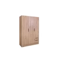 Kitea ARMOIRE ESPRESSO 3 PORTES + 2 TIROIRS - Chêne