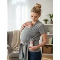 Bambidou Echarpe de portage Gris chiné