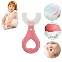 Brosse à dent pour Enfants 2 à 6 ans en Silicone Souple Forme U Nettoyage des Dents
