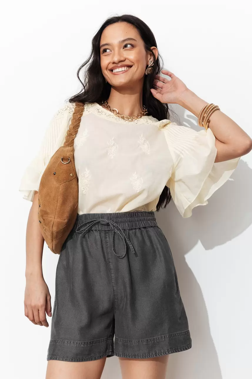 Short en lyocell Femme